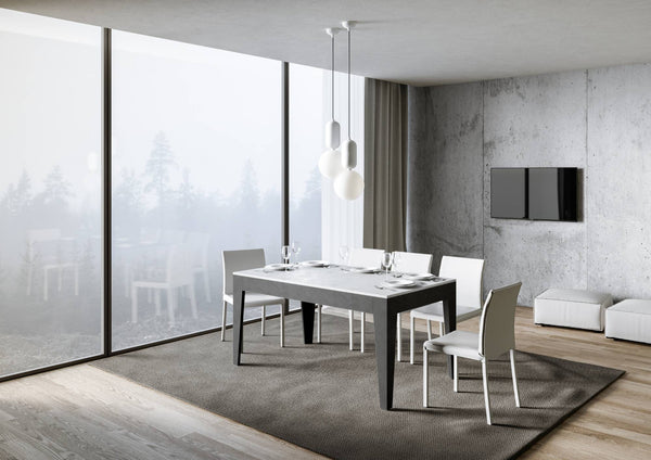 sconto Tavolo Allungabile 160-220x90x77 cm Cico Mix Bianco Spatolato