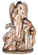 Natività con Angelo H23 cm in Resina