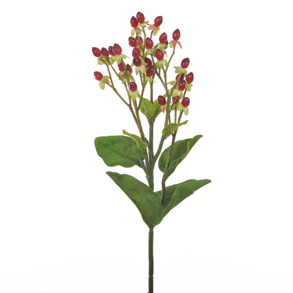 acquista Set 8 Kunstblumen von Hipericum Höhe 53 cm Rot