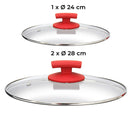 Batteria di Pentole 7 Pezzi in Alluminio Pressofuso Antiaderente Olympia Love Big