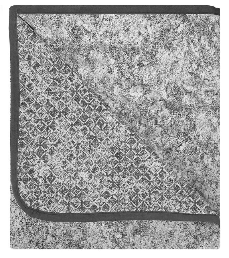 Copridivano con Penisola Destra in Poliestere e Cotone Grigio Scuro Varie Misure