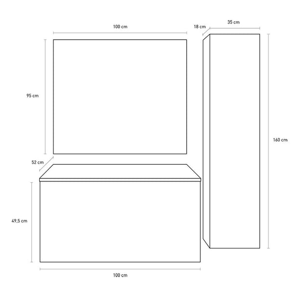 online Badezimmer-Hängeschrank Samoa 06 Flieder Lackiert TFT