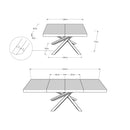Tavolo Allungabile 140/244x90 cm Volantis Premium Cashmere Gambe Multicolore 4/A      