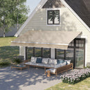 Tenda da Sole Avvolgibile a Parete 3,5x2,5m in Alluminio e Poliestre Beige