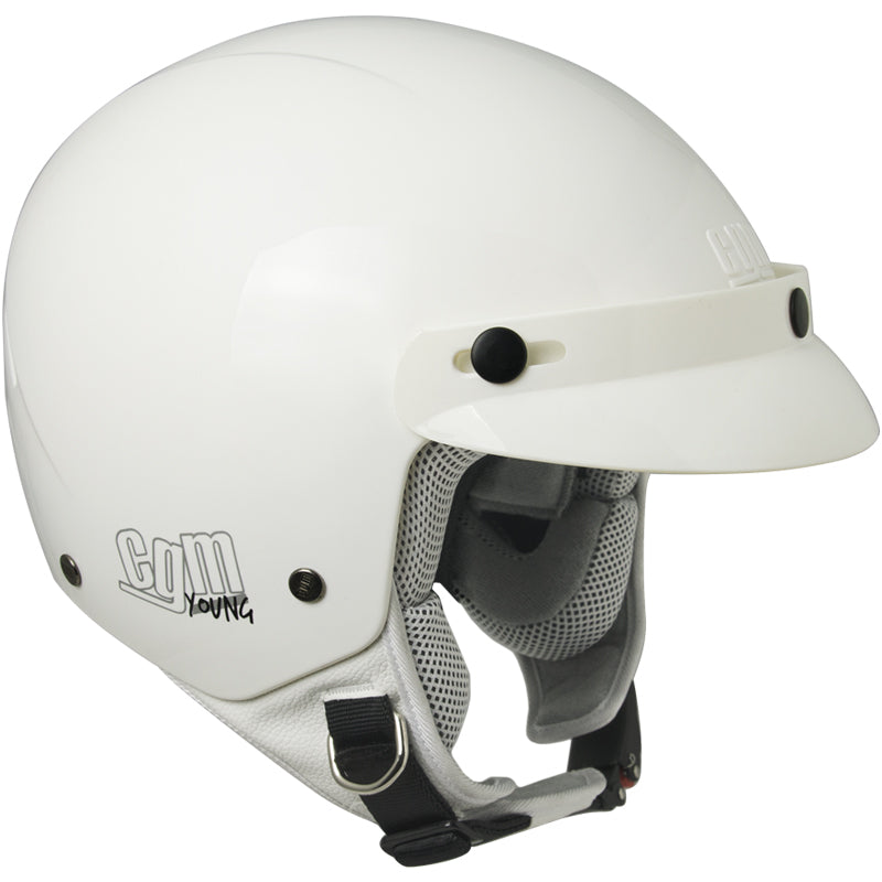 Casco Demi-Jet per Bambini con Frontino CGM Cuba 204A Bianco