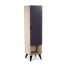 Armadio appendiabiti 45x45x182 cm Lovok rovere nero