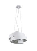 Lampada a Sospensione da Interno  E27 in Metallo Bianco Opaco