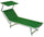Garten-Sonnenliege 185 x 61 x 38 cm in Aluminium und Textilene Sea Green