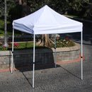 Gazebo Pieghevole con Struttura in Ferro e Tessuto in Pvc Idrorepellente 300G/Mq 2X2 Metri Bianco