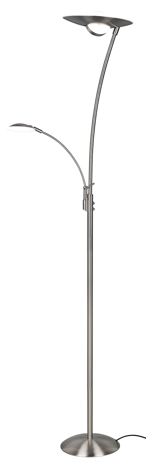 Piantana da Interno a LED in Metallo Nichel Satinato 