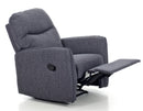Poltrona Relax Reclinabile Manuale in Tessuto Kube Blu