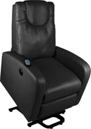 Poltrona Alzapersona Vibromassaggio Elettrica 1 Motore in Similpelle Vandi Nera