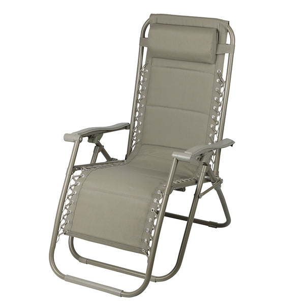 acquista Sedia Gran RelaxImbottita Reclinabile E Richiudibile 65x90x110 cm in Acciaio PVC e Poliestere Verde Rio Plus