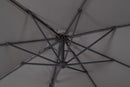 Ombrello a Braccio da Giardino 8 Stecche 300x300x235h cm Telo in Poliestere Siviglia Antracite e Grigio