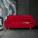 Divano Letto Clic Clac 202x82x92 cm in Tessuto Rosso