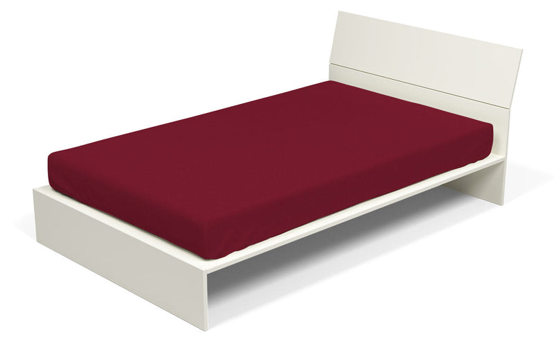 Lenzuolo Sotto con Angoli ed Elastico Tinta Unita Bordeaux