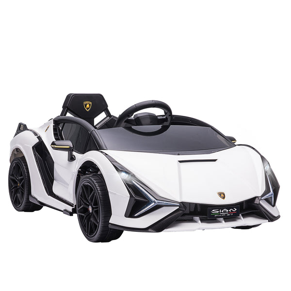 Macchina Elettrica per Bambini 12V con Licenza Lamborghini Sian FKP 37 Bianca sconto