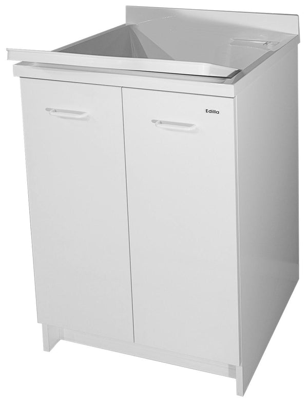 sconto Waschbeckenunterschrank 60 x 60 x 85 cm, 2 Achsentüren aus thermoplastischem Montegrappa Edilla White mit Korb
