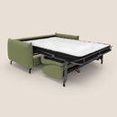 Divano Letto 3 Posti 215x95x96 cm in Tessuto Verde