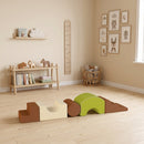 Set di 5 Costruzioni Morbide per Bambini 3-6 Anni 177x35x36 cm con Base Antiscivolo in Velluto a Coste Multicolore      