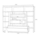 Parete attrezzata libreria Ariela beton 180x160 cm