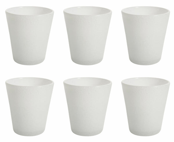 acquista Set 6 Gläser Ø8x10,5 cm in Glas Villa d'Este Home Tivoli Cancun Weiß