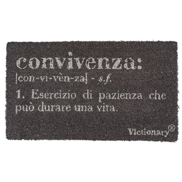 sconto Fußmatte "Coexistence" 70x1,5x40 cm in Kokosnuss und PVC Villa D'este Home Tivoli