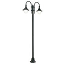 Lampada Palo Alto Due Luci per Giardino Colore Nero per Esterno Linea Lampara Sovil