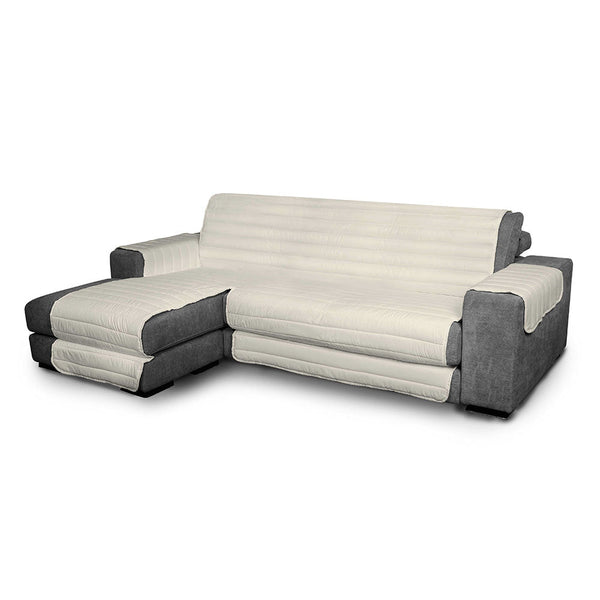 Gesteppter Sofabezug aus Mikrofaser mit cremefarbener linker Halbinsel prezzo