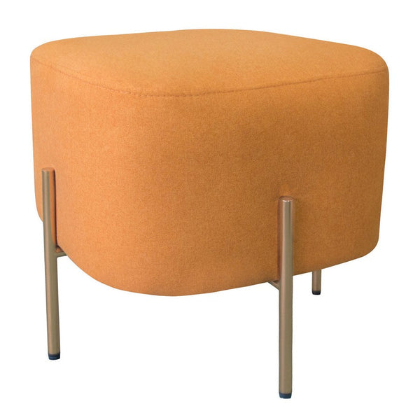 Pouf Poggiapiedi 41x41x41 cm in Tessuto Kate Arancio acquista