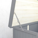 Armadio da Esterno Capanno Porta Attrezzi 74x43x88 cm con Mensola e con 2 Ante in Legno Grigio      