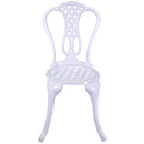 Set Tavolo e 2 Sedie da Giardino in Alluminio Siracusa Bianco