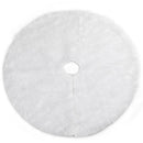 Gonna Copribase per Albero di Natale Ø78 cm in Peluche Effetto Neve Bianco      