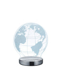 Lampada tavolo da Interno a LED in Metallo Cromo