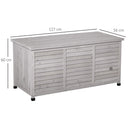 Panca Contenitore da Giardino 127x56x60 cm in Legno di Abete Grigio