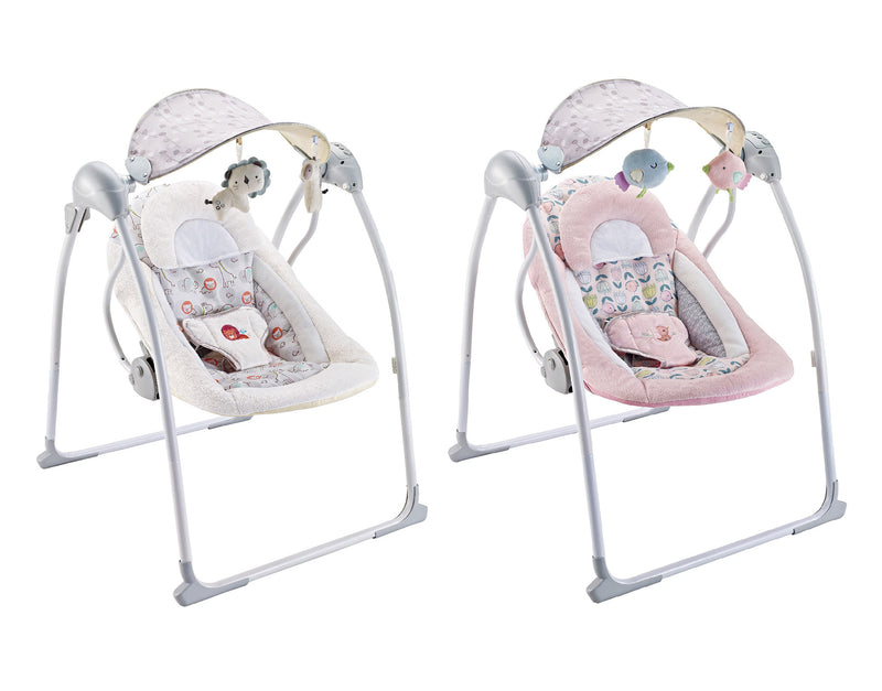 Altalena dondolo oscillante con Musica per Bambini 86x74x63 cm in Acciaio e Poliestere Baby Sweet