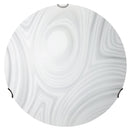 Plafoniera 1xE27 Ganci Cromo Vetro Lastra Bianco Sabbiato E-Energy Aron