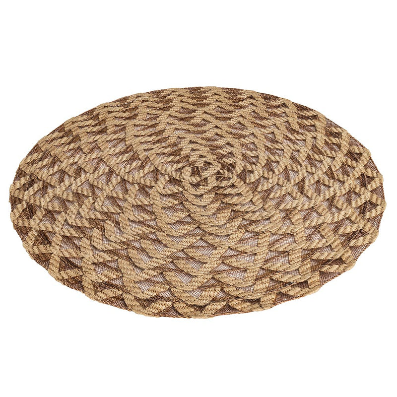 Set 4 Tovagliette Ø38x0,3 cm  in Lino e Poliestere VdE Tivoli 1996 Shades of chocolate