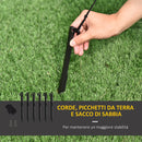 Babbo Natale Gonfiabile Luminoso 240x57x112 cm con Slitta e Renne Rosso