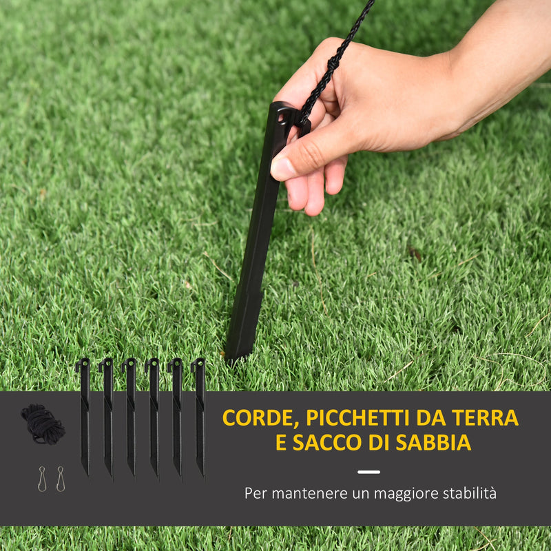 Babbo Natale Gonfiabile Luminoso 240x57x112 cm con Slitta e Renne Rosso