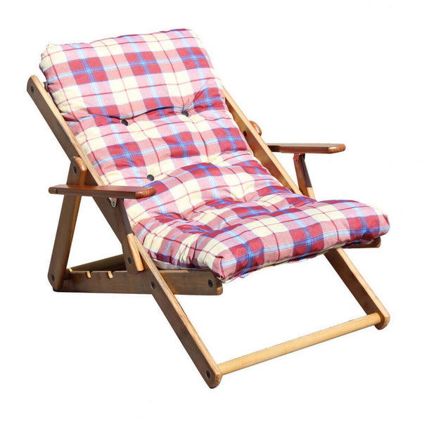 Honey Relax Sessel 3 Positionen mit Kissen 84x60x100 h cm in roter Baumwolle prezzo