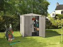 Casetta da Giardino Porta Attrezzi 178x195,5x208 cmin Resina Keter Factor 6x6 Beige