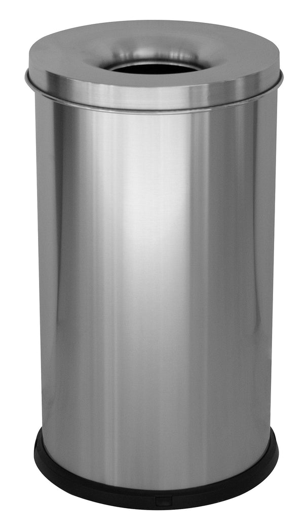 sconto Pattumiera Gettacarte Ø31xh72 cm Autoestinguente in Acciaio Inox Argento