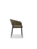 Set 2 Sedie Maya 59,5x54x78,5 cm in Tessuto Easy-Clean Marrone Chiaro       