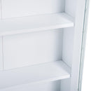 Armadietto Portaoggetti da Parete per Bagno e Cucina 3 Ripiani in Legno Bianco 53.5x16x62.5 cm 