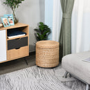 Pouf Contenitore Tondo Ø43x43 cm in Rattan Cachi