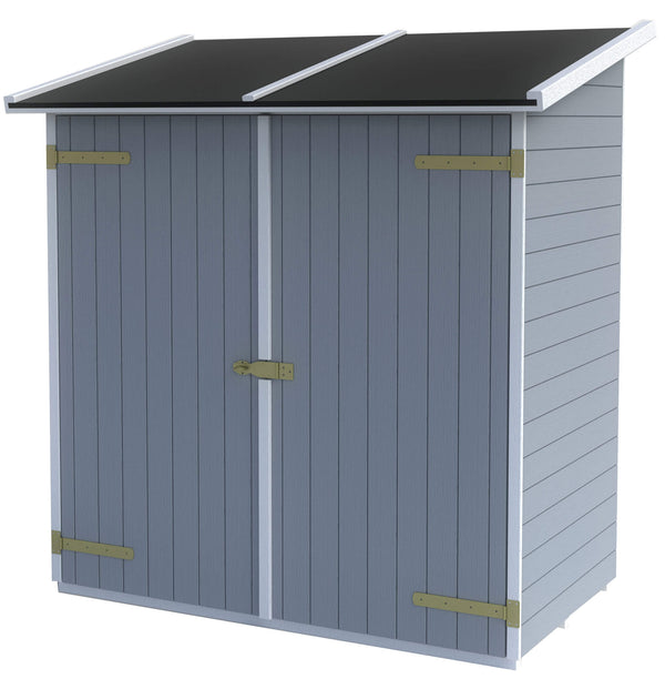 Gartenbox aus Holz für Werkzeuge 149 x 84 x 172 cm mit 2 Türen Ecla Grey prezzo
