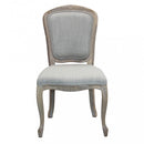 Sedia Romy 52x49x90 h cm in Legno e Tessuto Grigio