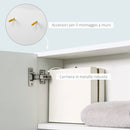Specchio da Bagno a Parete con Armadietto e Ripiani 60x18x50cm Bianco  