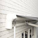 Tenda da Sole a Bracci 395x245 cm Avvolgibile a Manovella Blu e Bianco   